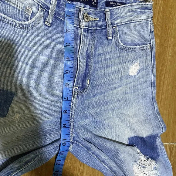 Hollister Women’s Jeans Size 00R W23 L24 Light High Rise Culotte Wide Leg Pocket - Picture 3 of 11